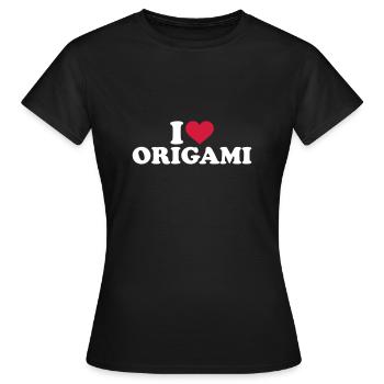 Origami - T-shirt Femme - noir - Devant - AI Model Female 172 dark (172cm)