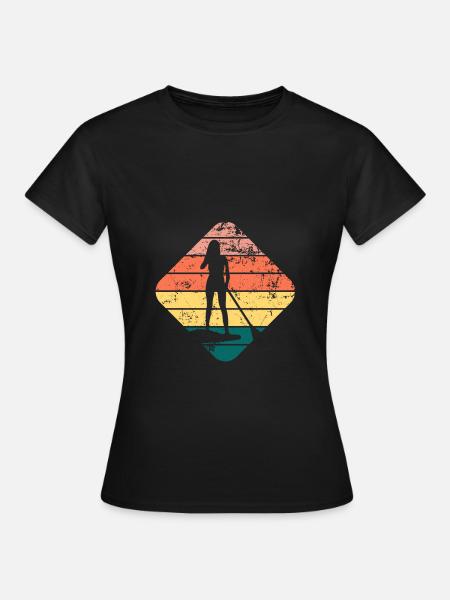 Stand Up Paddling - Frauen T-Shirt - Schwarz