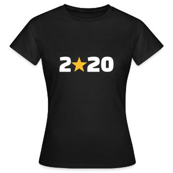 2020 - Frauen T-Shirt - Schwarz - Vorne - AI Model Female 172 dark (172cm)