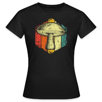 Magic mushroom drugs - Women's T-Shirt - black - Front - AI Model Female 172 dark (172cm)
