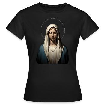 Marie Sérénite - T-shirt Femme - noir - Devant - AI Model Female 172 dark (172cm)