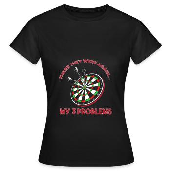 Dart Dartboard Dartpfeil - Frauen T-Shirt - Schwarz - Vorne - AI Model Female 172 dark (172cm)