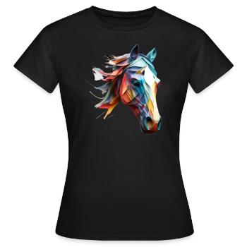 Un cadeau spécial pour les passionnés de chevaux - T-shirt Femme - noir - Devant - AI Model Female 172 dark (172cm)