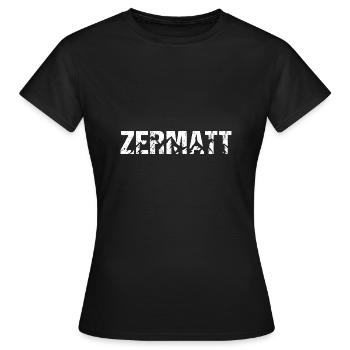 Zermatt Cervin - T-shirt Femme - noir - Devant - AI Model Female 172 dark (172cm)