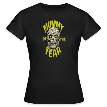 Halloween Mummy Of The Year Mama Mutter - Frauen T-Shirt - Schwarz - Vorne - AI Model Female 172 dark (172cm)