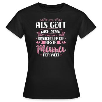 Beste Mama Der Welt Muttertag Geschenkidee Mutter - Frauen T-Shirt - Schwarz - Vorne - AI Model Female 172 dark (172cm)