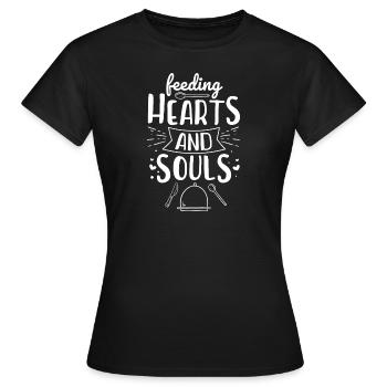 Cook Home Cook Cooking Feeding Hearts And Souls - Women's T-Shirt - black - Front - AI Model Female 172 dark (172cm)