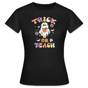 Halloween Lehrer Trick Or Teach - Frauen T-Shirt - Schwarz - Vorne - AI Model Female 172 dark (172cm)