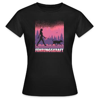 Führungskraft Hund Hundehalterin Geschenkidee Witz - Frauen T-Shirt - Schwarz - Vorne - AI Model Female 172 dark (172cm)