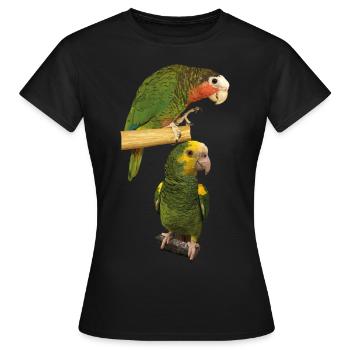 Amazonas-Papageien - Frauen T-Shirt - Schwarz - Vorne - AI Model Female 172 dark (172cm)