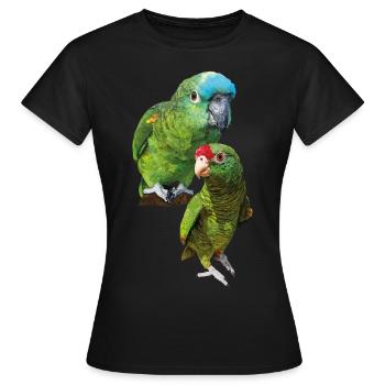 Papageien aus dem Amazonas - Frauen T-Shirt - Schwarz - Vorne - AI Model Female 172 dark (172cm)