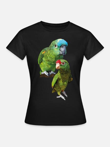 Papageien aus dem Amazonas - Frauen T-Shirt - Schwarz
