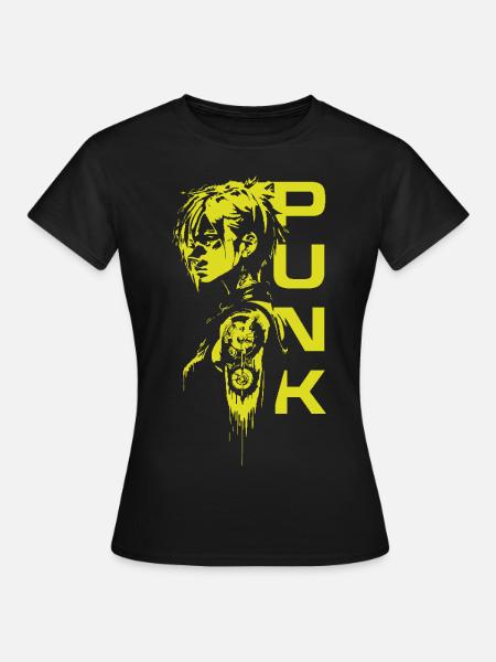 Punk Mädchen Neon - Frauen T-Shirt - Schwarz