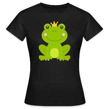 Roi grenouille Dames Hommes Enfants - T-shirt Femme - noir - Devant - AI Model Female 172 dark (172cm)