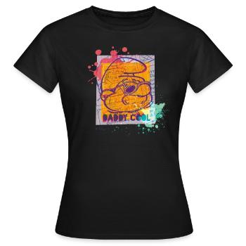 Die Schlümpfe Papa Schlumpf Daddy Cool - Frauen T-Shirt - Schwarz - Vorne - AI Model Female 172 dark (172cm)