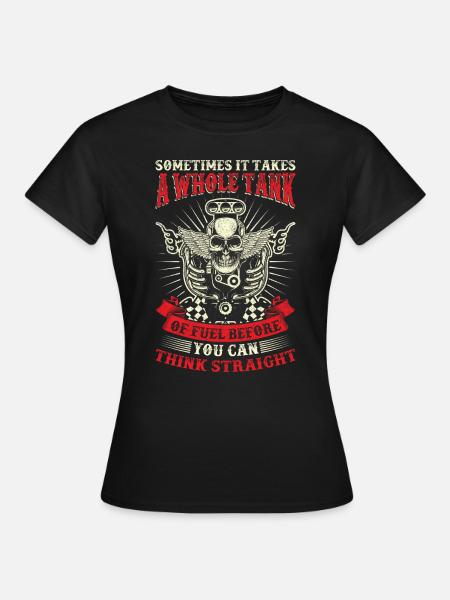 Funny Motorcycle Motorcyclist - Women's T-Shirt - black
