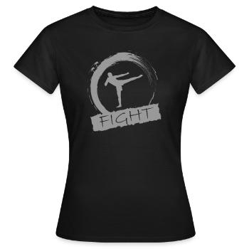 Kickboxing - Frauen T-Shirt - Schwarz - Vorne - AI Model Female 172 dark (172cm)