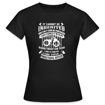 Forever The Title Correctional Officer - Women's T-Shirt - black - Front - AI Model Female 172 dark (172cm)