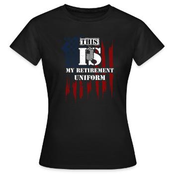 Voici mon uniforme de retraite - T-shirt Femme - noir - Devant - AI Model Female 172 dark (172cm)