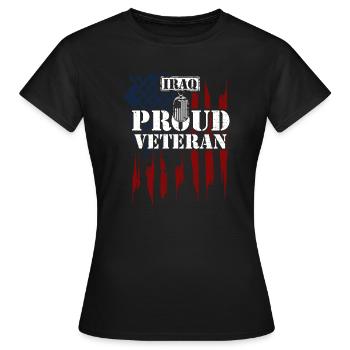 Fier vétéran de l’Irak - Vétéran - T-shirt Femme - noir - Devant - AI Model Female 172 dark (172cm)