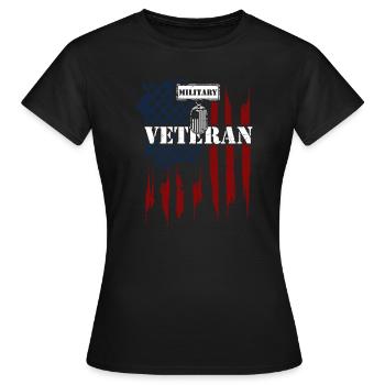 Vétéran militaire - Vétéran - T-shirt Femme - noir - Devant - AI Model Female 172 dark (172cm)