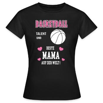 Basketball Beste Mama Mutter Muttertag Geburtstag - Frauen T-Shirt - Schwarz - Vorne - AI Model Female 172 dark (172cm)