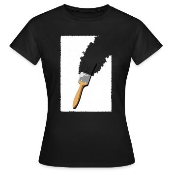 brossé - T-shirt Femme - noir - Devant - AI Model Female 172 dark (172cm)