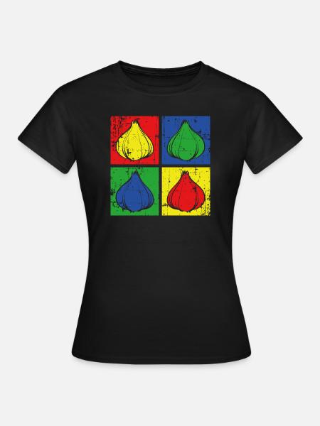 Knoblauch Koch - Frauen T-Shirt - Schwarz