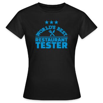 Restaurant Tester - Frauen T-Shirt - Schwarz - Vorne - AI Model Female 172 dark (172cm)