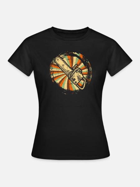 Förster Motorsäge - Frauen T-Shirt - Schwarz