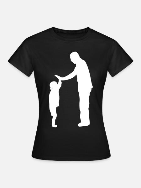 Vater Sohn Familie - Dame-T-shirt - sort