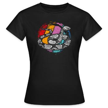 Reptil Schlange - Frauen T-Shirt - Schwarz - Vorne - AI Model Female 172 dark (172cm)