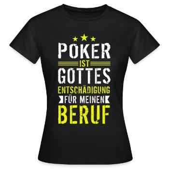 Poker Poker Ass Casino Hold'em All In Gift - Women's T-Shirt - black - Front - AI Model Female 172 dark (172cm)