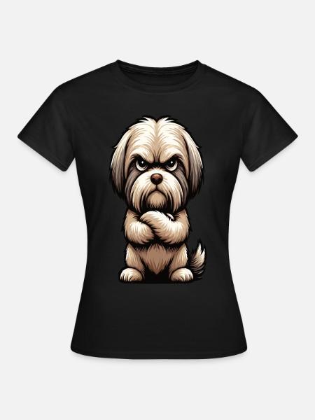 Shih tzu Le propriétaire du Shih tzu Shih tzu est fan de Shih tzu - T-shirt Femme - noir