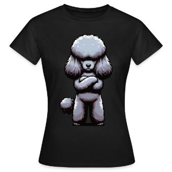 Caniche Caniche Propriétaire Caniche Amoureux Caniche Chien - T-shirt Femme - noir - Devant - AI Model Female 172 dark (172cm)