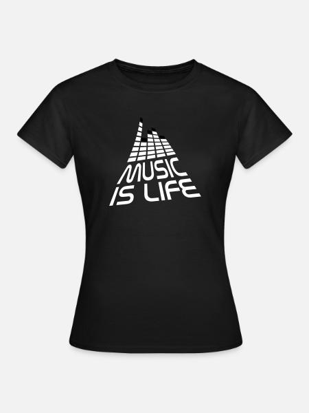 music is life 3d I EN - Women's T-Shirt - black