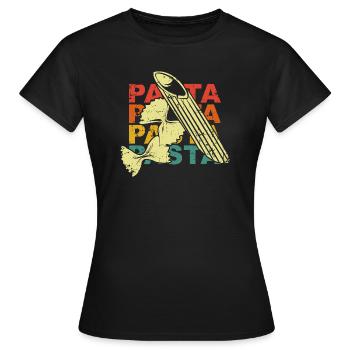 Pâtes - T-shirt Femme - noir - Devant - AI Model Female 172 dark (172cm)