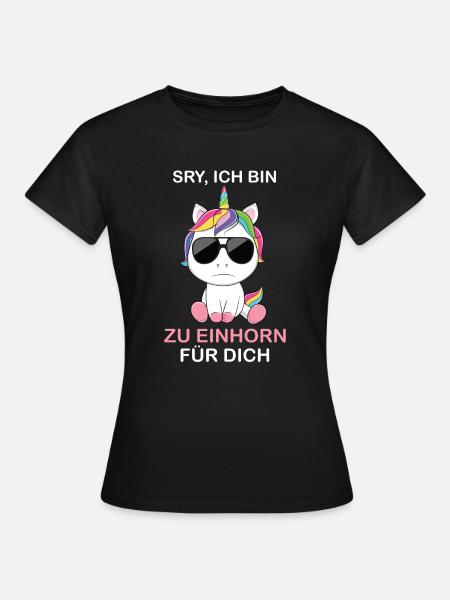 Einhorn Einhörner - Frauen T-Shirt - Schwarz