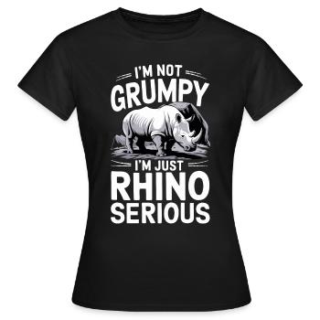 Rhinocéros Rhinocéros - T-shirt Femme - noir - Devant - AI Model Female 172 dark (172cm)