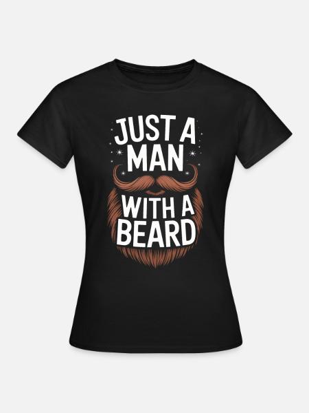 Bart Schnurrbart Bärtige Männer - Frauen T-Shirt - Schwarz