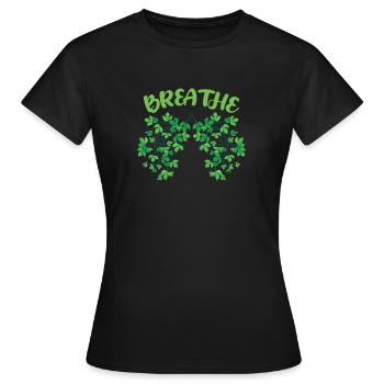 Nachhaltigkeit - Frauen T-Shirt - Schwarz - Vorne - AI Model Female 172 dark (172cm)