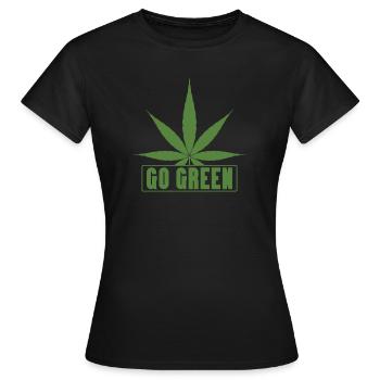 Hanf - Frauen T-Shirt - Schwarz - Vorne - AI Model Female 172 dark (172cm)