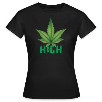 Hanf - Frauen T-Shirt - Schwarz - Vorne - AI Model Female 172 dark (172cm)