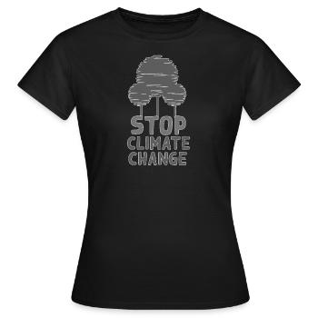 Nachhaltigkeit - Frauen T-Shirt - Schwarz - Vorne - AI Model Female 172 dark (172cm)
