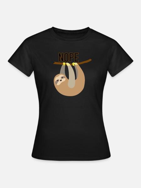 Sloth - Frauen T-Shirt - Schwarz