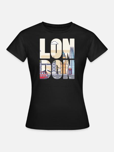 London - Frauen T-Shirt - Schwarz