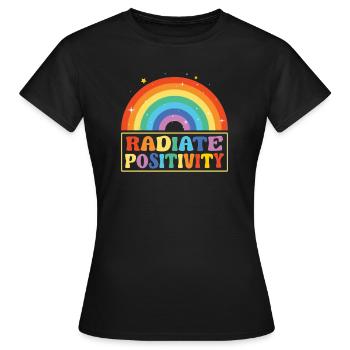 Rayonner de positivité - T-shirt Femme - noir - Devant - AI Model Female 172 dark (172cm)