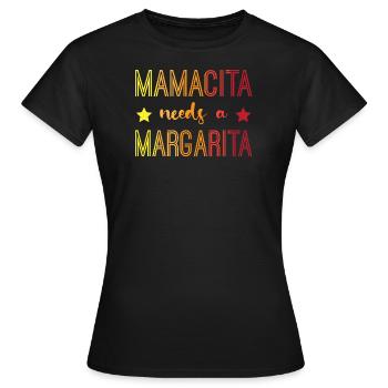 mamacita needs a margarita - Frauen T-Shirt - Schwarz - Vorne - AI Model Female 172 dark (172cm)