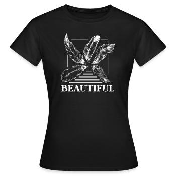 Rebondir - T-shirt Femme - noir - Devant - AI Model Female 172 dark (172cm)