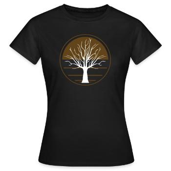 Baum - Frauen T-Shirt - Schwarz - Vorne - AI Model Female 172 dark (172cm)
